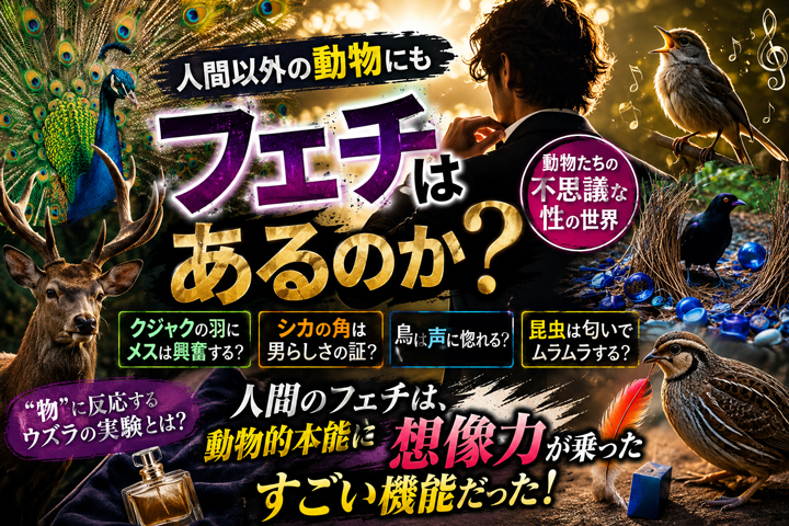 人間以外の動物にもフェチはあるのか？クジャクの羽から“物に反応するウズラ”まで、動物たちの不思議な性の世界