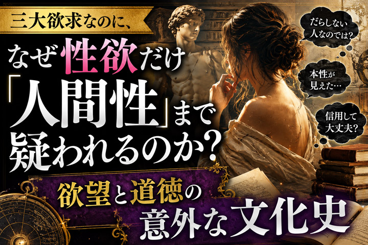 三大欲求なのに、なぜ性欲だけ「人間性」まで疑われるのか？ 欲望と道徳の意外な文化史